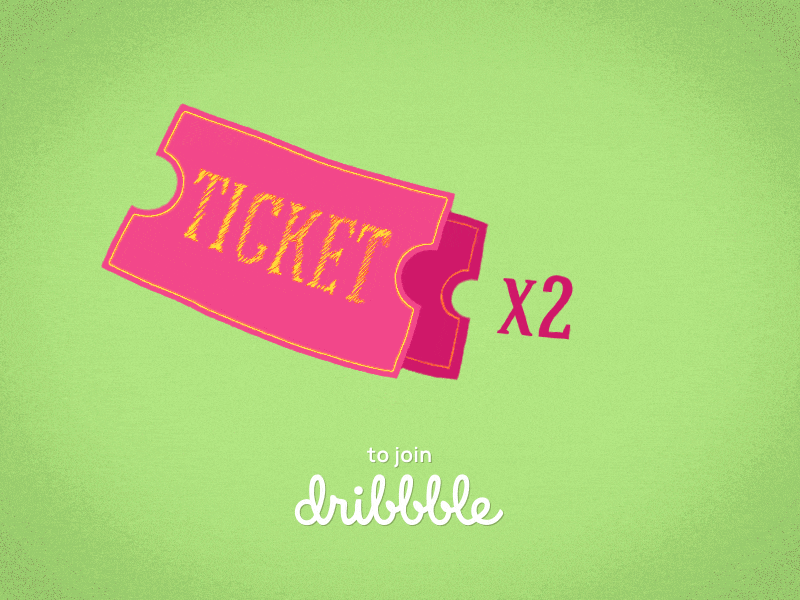 Dribbble Invites x2 2d 2d animation after effect animation character design fun happy logo love photoshop ui