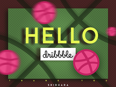 Hello Dribbble debut first hello new shot ui visual