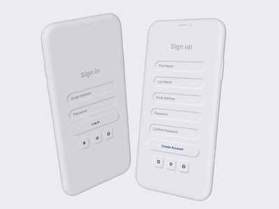 Simple Neumorphic Login page for Mobile app