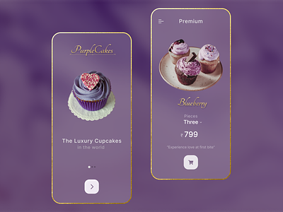 Luxury Cupcake's Mobile App app app design branding clean cup cake cup cakes cupcake design luxury minimal mobile app ui ui design ui ux ux ux design