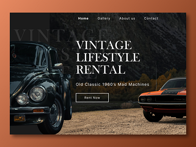 Vintage Car rental Web App app app design branding car rental clean design ui ui design ui ux ux ux design vintage web app website