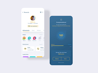 Gamification for Aero Fitness Mobile App achievements animation badges branding design fitness gamification gym illustration inspiration ios minimal mobile points rewards score tags ui ux vector