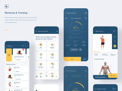Aero Fitness | Workouts and Tracking alarm animation app blockchain clean clock design diary fitness fitness app gym illustration interaction ios mobile timer tracking training ux videos