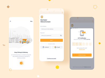 Onboarding | Marketplace UI/UX Mobile Design account animation check in code create ecommerce illustration interaction login marketplace mobile number onboarding one time password otp phone product design shop signup store