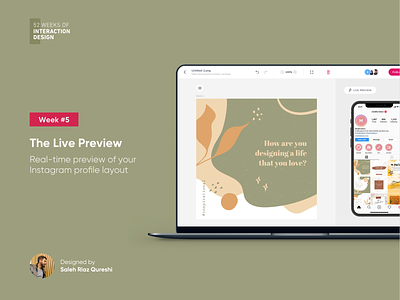 The Live Preview | 52 Weeks of Interaction Design 52weeksofinteractiondesign animation branding clean design editor instagram interaction live minimal mobile preview product realtime ui ux vector wysiwyg