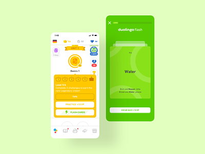 Flashcards for Duolingo 52weeksofinteractiondesign animation course design interaction learning mobile mobile app product ui ux