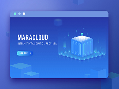 MARACLOUD blue cloud cube data illustration technology ui ux web