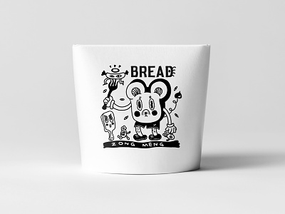 Bread mouse food ios ui ux 插图 活版印刷 白色 设计
