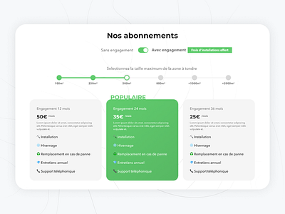 Pricing plans section