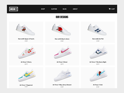 Custom sneakers e-commerce - Sneakit adidas business custom custom shoes custom sneakers design e commerce list view nike shoes shop shopping sneaker sneakers store ui webdesign