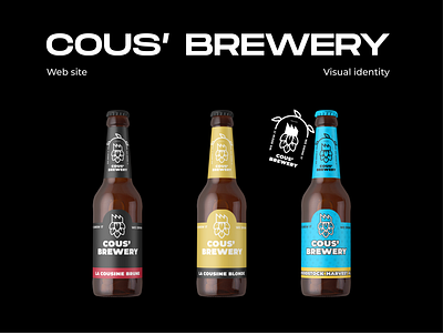 Beer packaging design - Cous' Brewery beer beer bottle branding brewer brewery craft beer craft brewery graphic design illustration logo mockup packaging