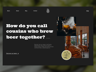 Brewery landing page - Cous' Brewery