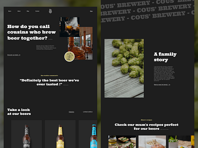 Brewery landing page - Cous' Brewery