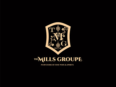The Mills Groupe branding design illustration logo