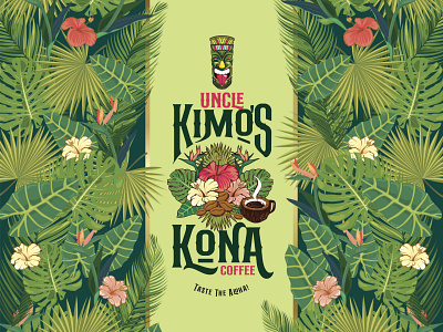 Uncle Kimo´s Kona Coffee branding design illustration logo uncle kimo´s kona coffee vector