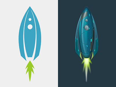 Rocket icon icon logo render rocket ship space