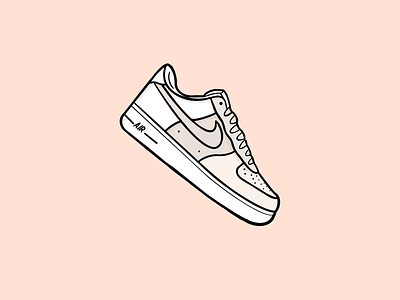Nike AF1 neutral airforce1 drawing kicks neutral nike procreate shoes sneakers tones trainers