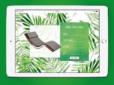 Daily UI - Day 2 - Checkout buy checkout dailyui day2 green palms summer