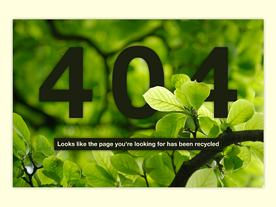 Daily UI - Day 8 - 404 Page