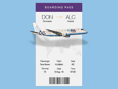 Daily UI - Day 24 - Boarding Pass