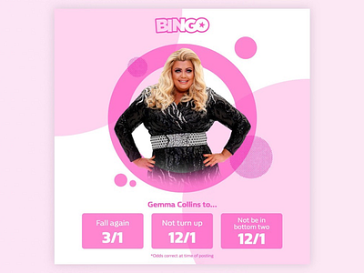 Bingo Social Post - 3/3 bingo dancingonice gambling gemmacollins graphics illustrator mockup odds photoshop socialpost