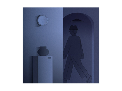 2:30 AM am dawn design illustration people walk