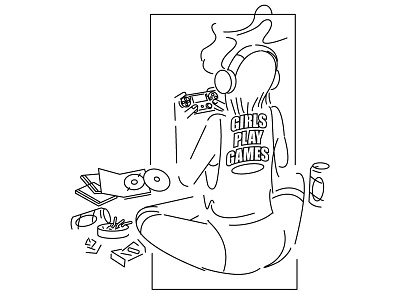 SUMMER RECORD book game girl illustration