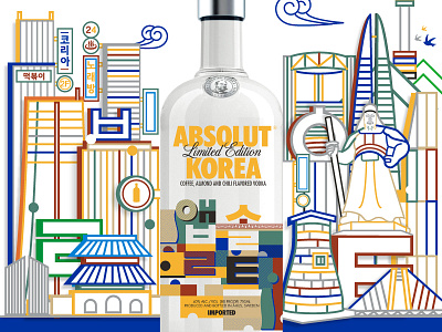 ABSOLUT KOREA absoulut design illustration potster