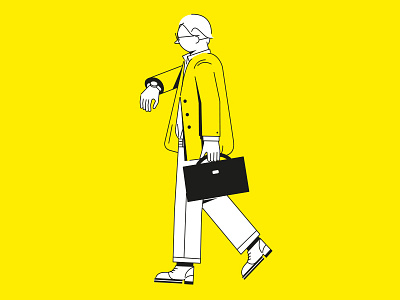 WALK book design illustraion man people walk