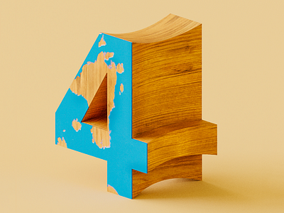 4 - 36 Days of Type 36daysoftype 3d 3d letters cinema 4d corona render google lettering render wood