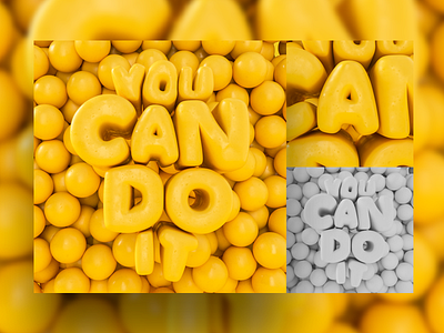You Can Do It 3d 3d letters 3dtype cinema4d font lettering render type typeface typography