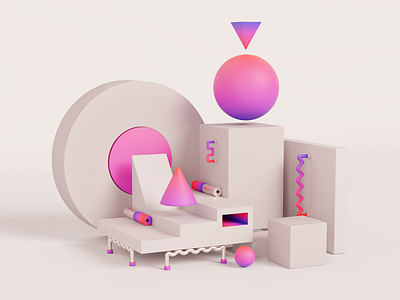 Abstract 3d artwork cinema4d disguised music artwork render shapes