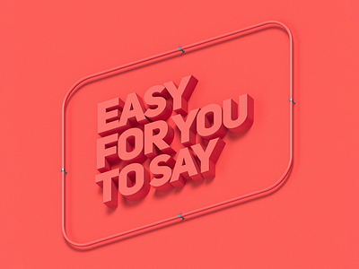 Easy for you to say 3d 3d typography cgi cinema4d design foo fighters illustration render