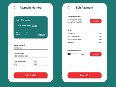 DailyUi 2 - Credit Card Checkout