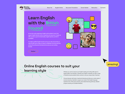 Simply Course - English Learning Portal branding design graphic design illustration ui ux web