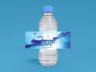 HERO water bottle design beer label bottle design bottle label bottle label design branding design label design water bottle