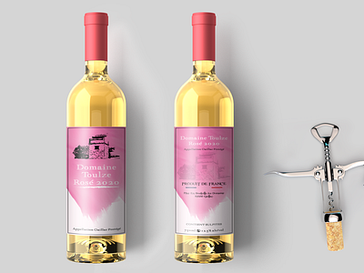 White wine bottle with and without wax seal - Smarty Mockups