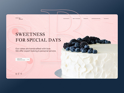 Bakery Concept design first page landing landing page main page ui