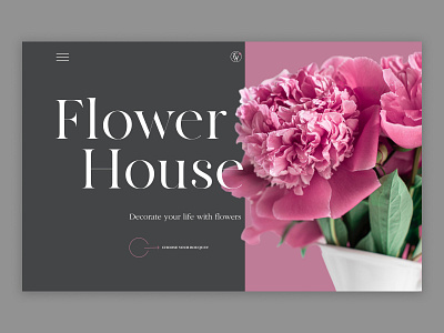 Flower House Concept design landing landing page ui