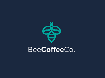 Bee Coffee Co Logo branding design graphic design illustration logo logo design typography vector