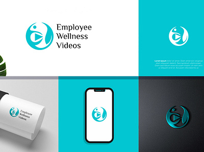 Employe Wellness Videos Logo branding design graphic design logo logo design typography vector