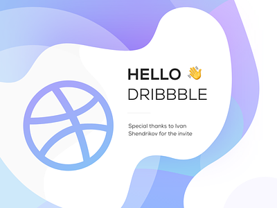 Hello Dribbble! design first dribbble flat illustration invite vector