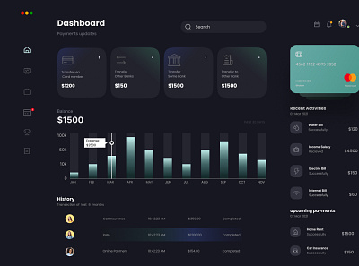 Payment Dashboard design product design ui ux