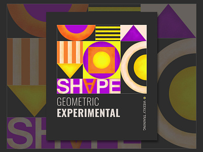 Geometric Experimental 2d artwork design geometric geometry layout training typography vector