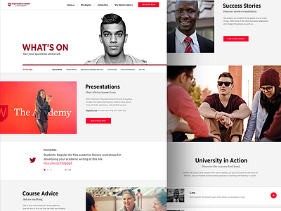 WSU - Content Page content design diversity education sydney system ui university western