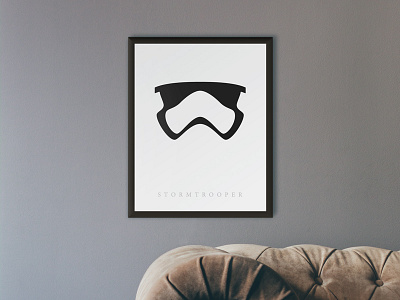 Minimal Stormtrooper Print future poster print sci fi star star wars stormtrooper wars