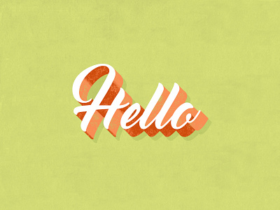 Hello calligraphy hand drawn lettering letters type typography