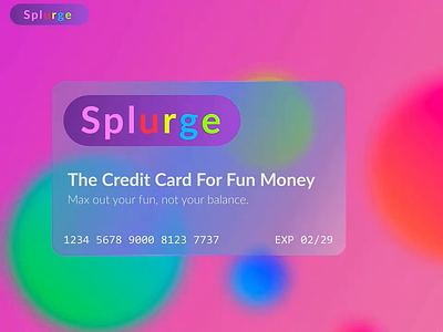 Splurge: Fun Money Finance Promo animation branding design graphic design motion graphics ui ux visual design