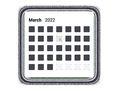 Brutalist Retro Calendar