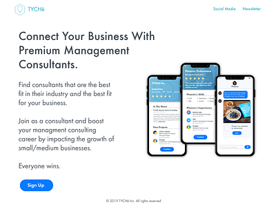 TYCHē Landing Page